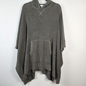 Garnet Hill Gray Hooded Poncho